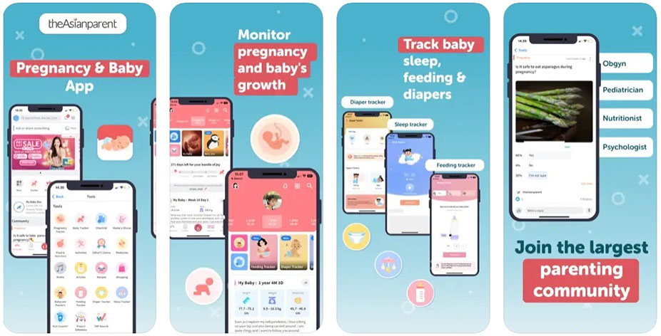 Asianparent mobile application for pregnancy and baby growth